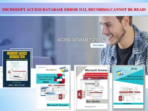 MICROSOFT ACCESS DATABASE ERROR 3112, RECORD(S) CANNOT BE READ!