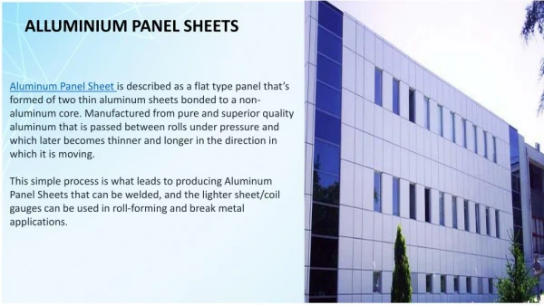 Aluminium panel sheet