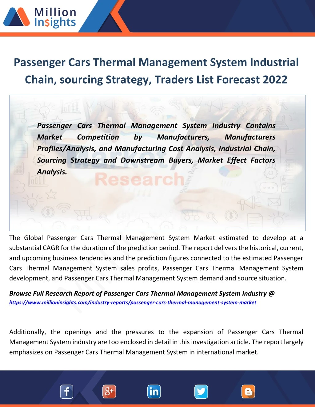 passenger cars thermal management system