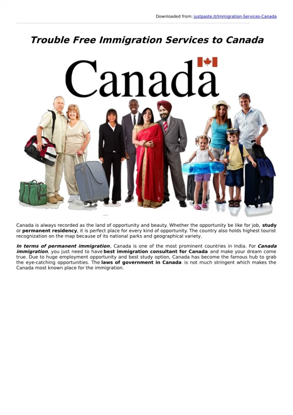 Know Benefits of Canada Immigration