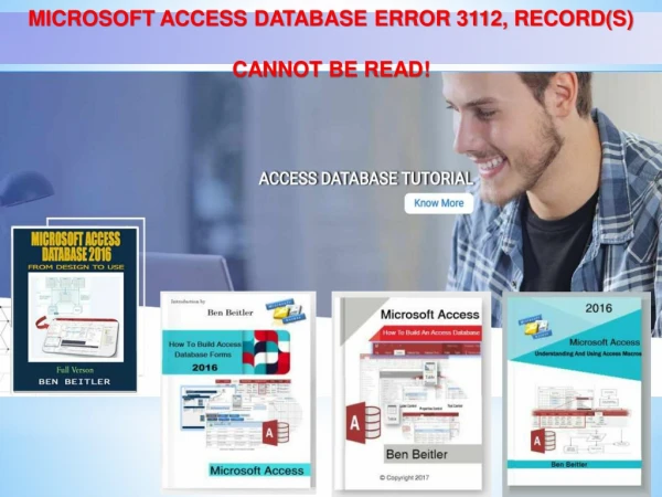 MICROSOFT ACCESS DATABASE ERROR 3112, RECORD(S) CANNOT BE READ!