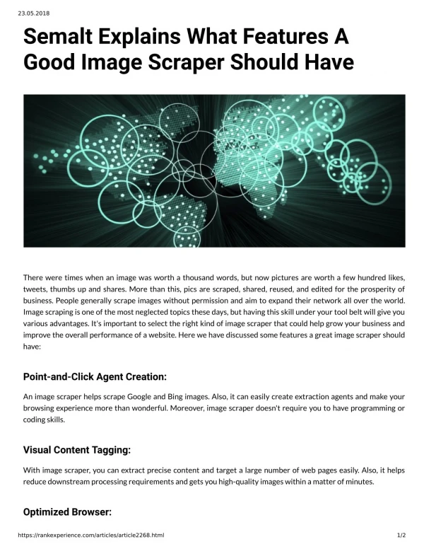 Semalt Explains What Features A Good Image Scraper Should Have