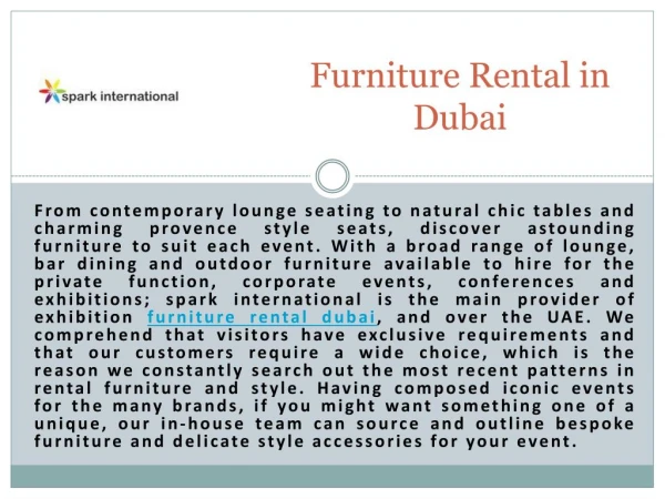 Furniture Rental in Dubai