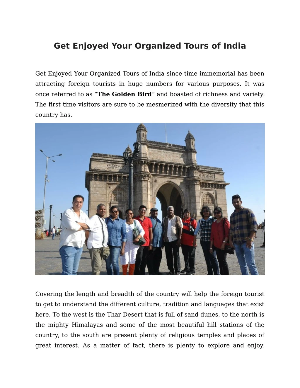 get enjoyed your organized tours of india