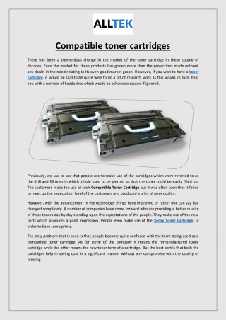 Compatible toner cartridges