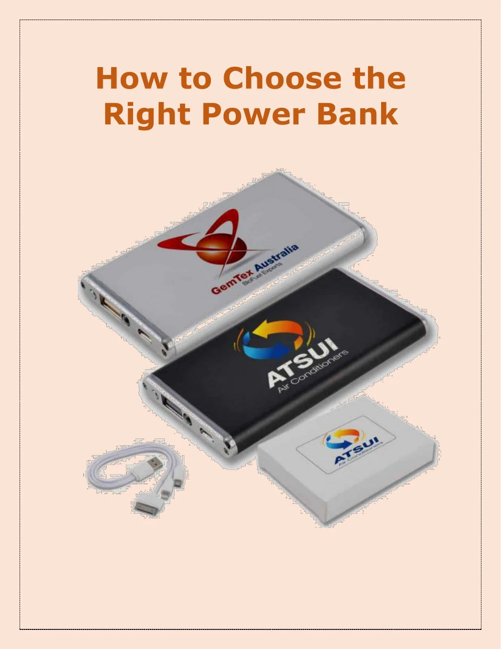 how to choose the right power bank