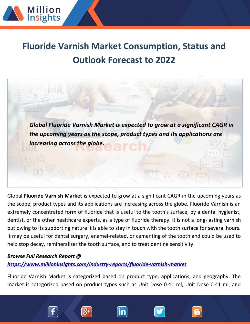 fluoride varnish market consumption status