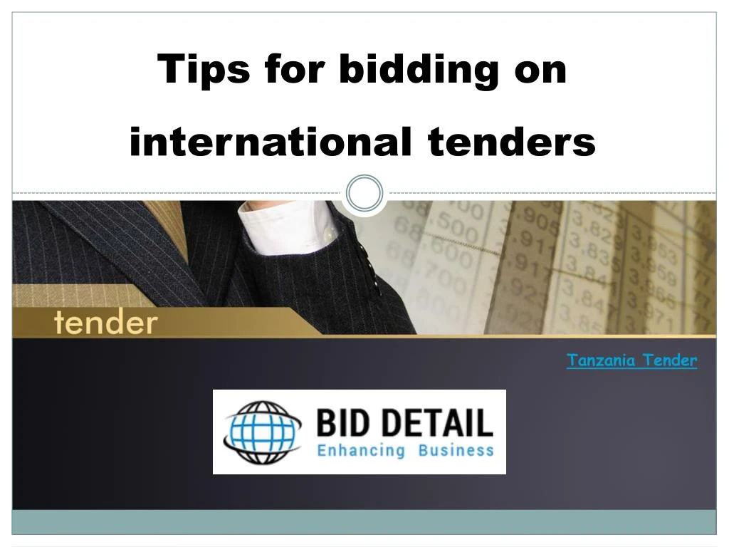 tips for bidding on international tenders