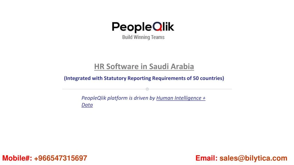 hr software in saudi a rabia integrated with statutory reporting requirements of 50 countries