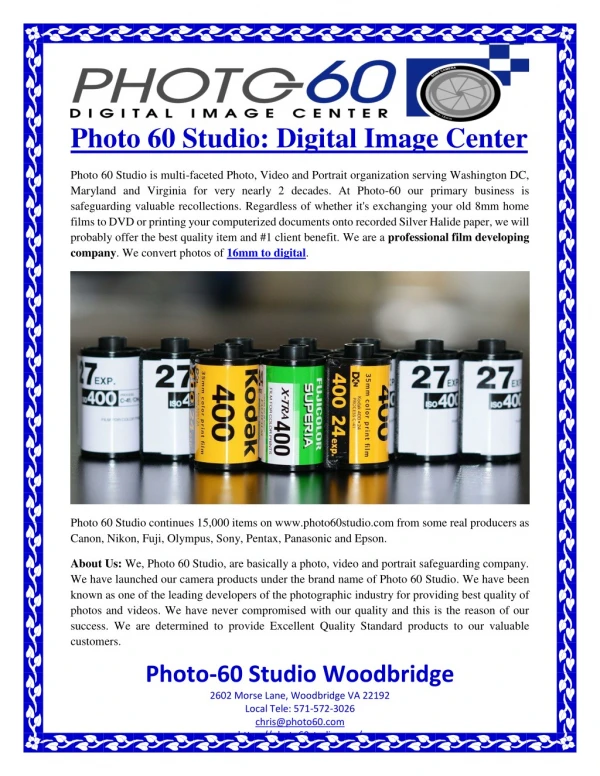 Photo 60 Studio: Digital Image Center