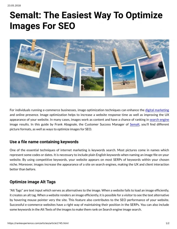 Semalt: The Easiest Way To Optimize Images For SEO