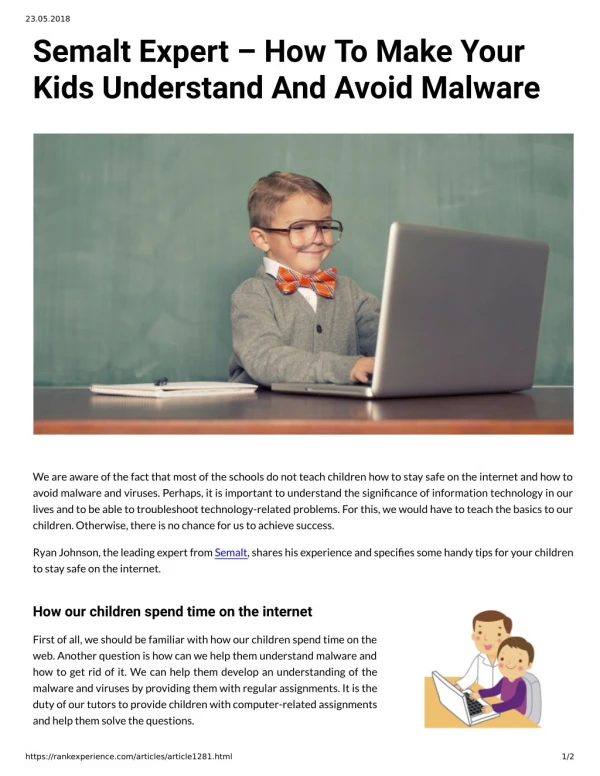 Semalt Expert – How To Make Your Kids Understand And Avoid Malware