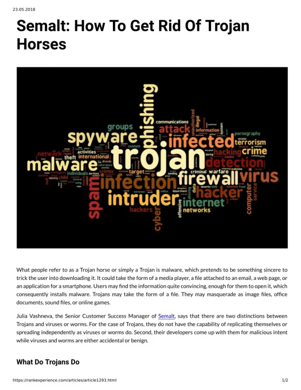 Semalt: How To Get Rid Of Trojan Horses