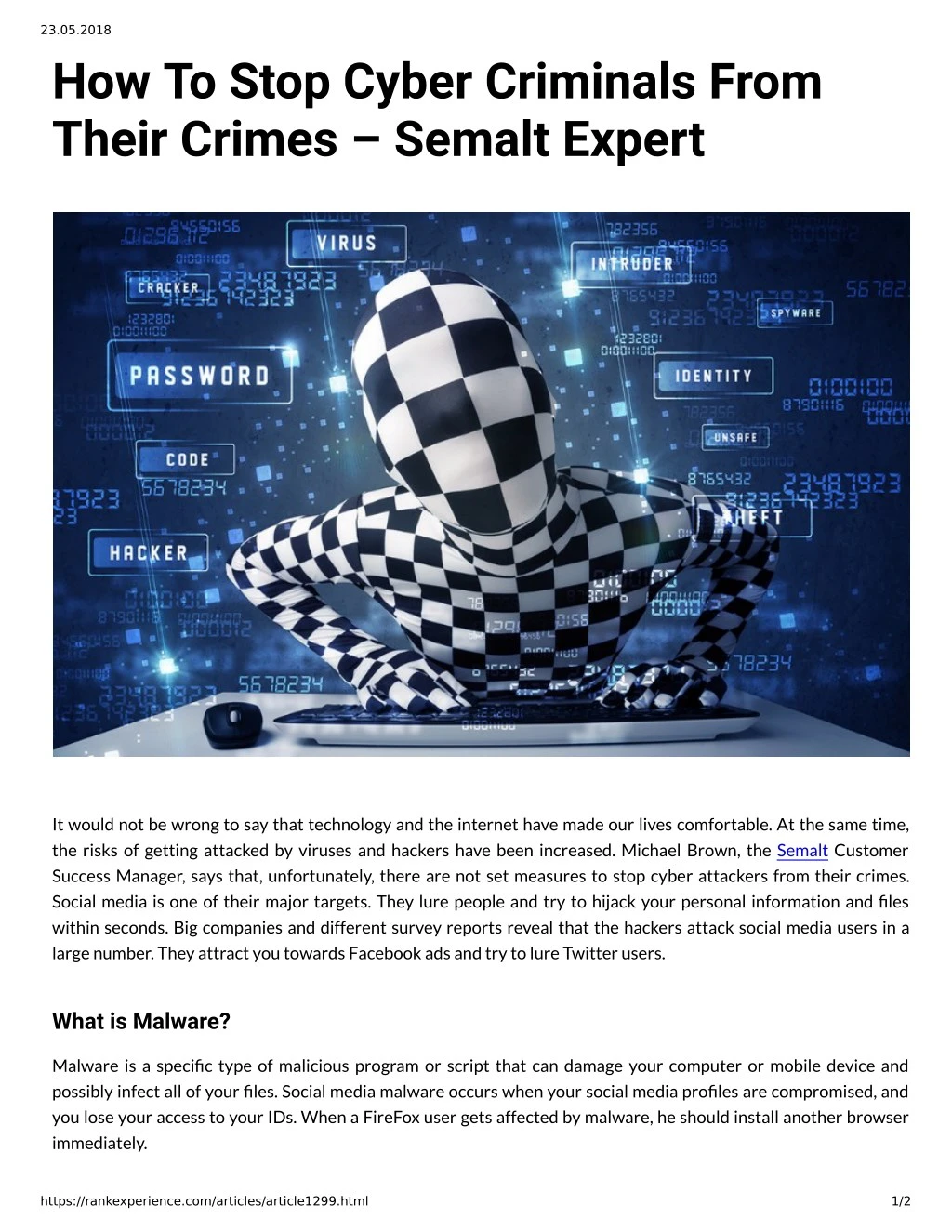 23 05 2018 how to stop cyber criminals from their