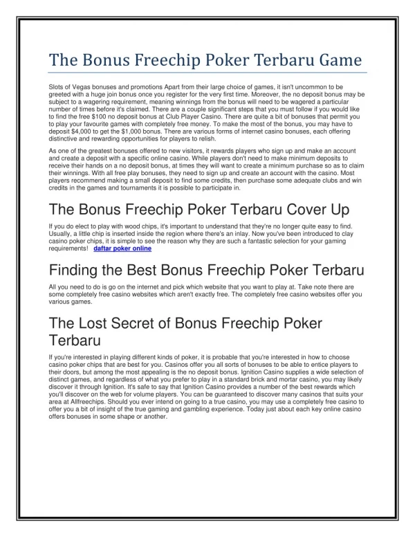 daftar poker online