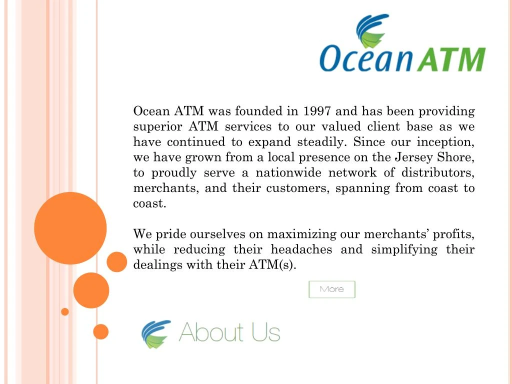 ocean atm was founded in 1997 and has been