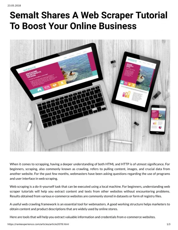 Semalt Shares A Web Scraper Tutorial To Boost Your Online Business