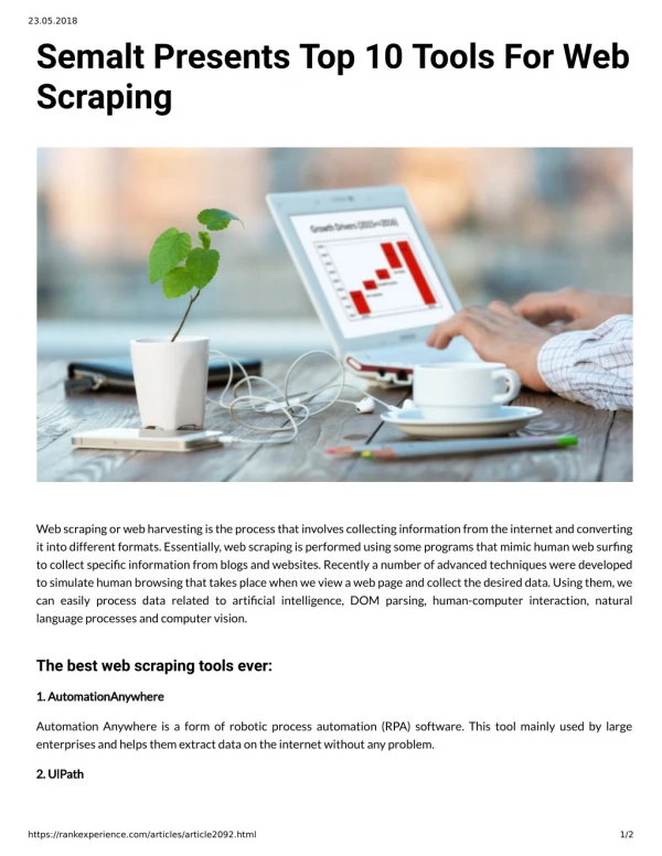 Semalt Presents Top 10 Tools For Web Scraping