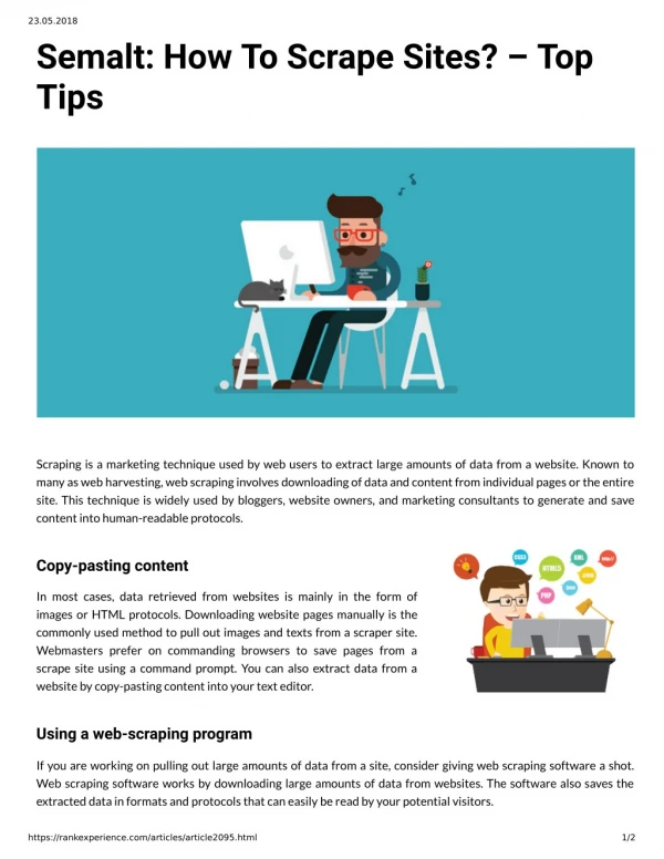 Semalt : How To Scrape Sites Top Tips