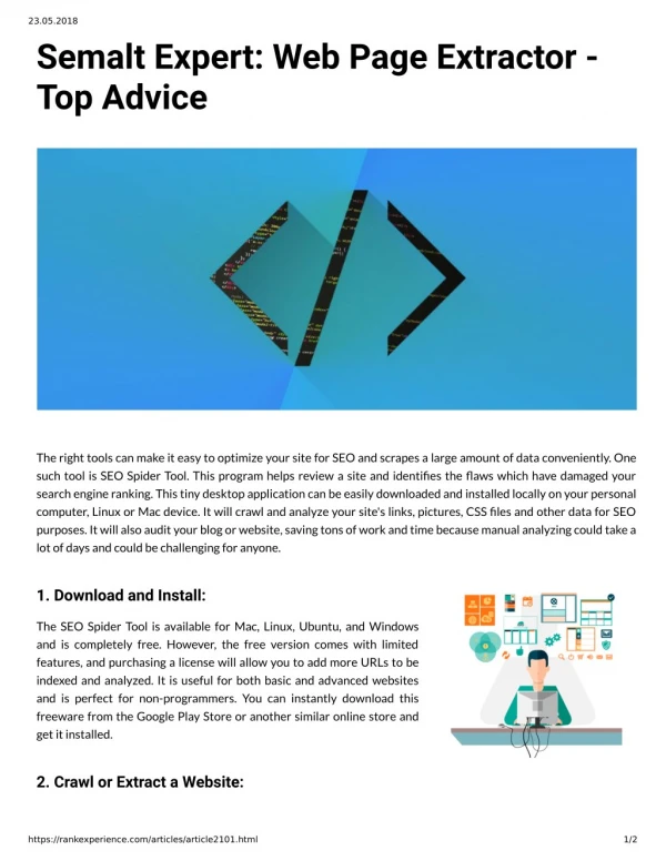 Semalt Expert: Web Page Extractor Top Advice