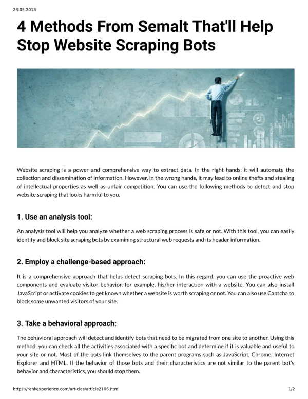 4 Methods From Semalt That'll Help Stop Website Scraping Bots