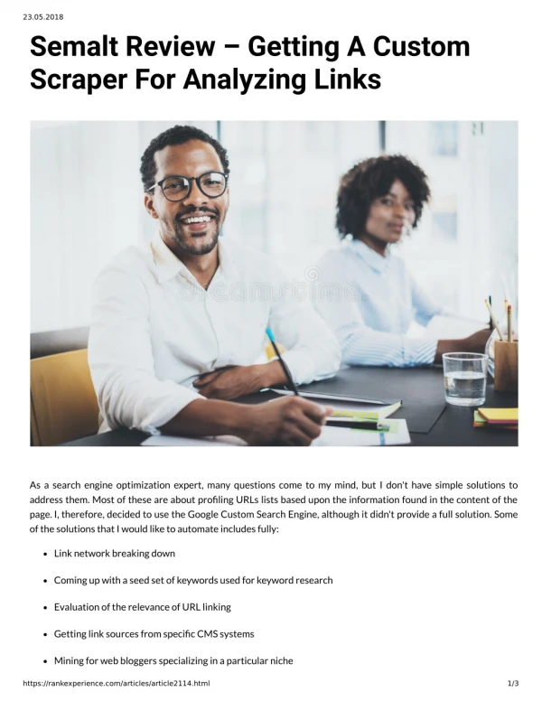 Semalt Review Getting A Custom Scraper For Analyzing Links