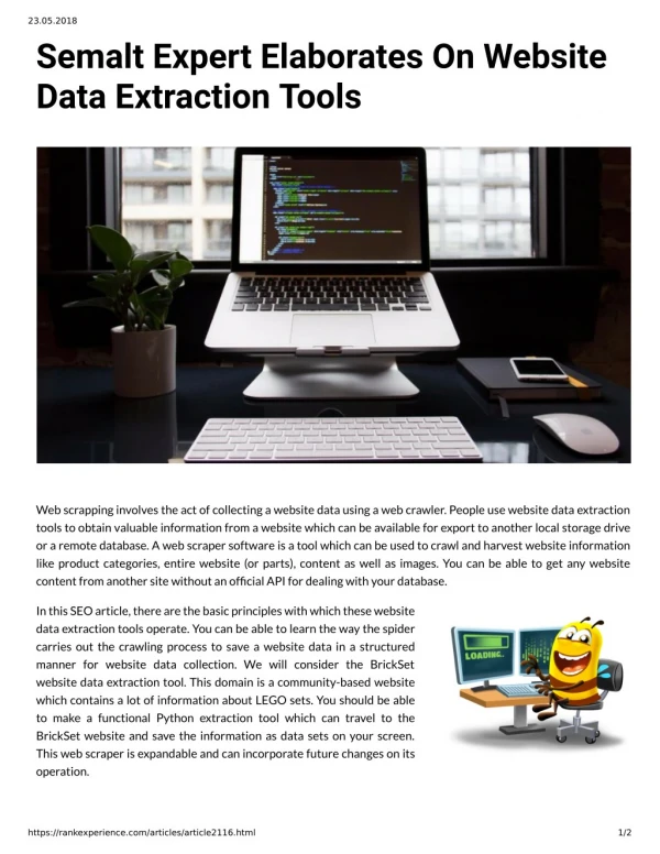 Semalt Expert Elaborates On Website Data Extraction Tools
