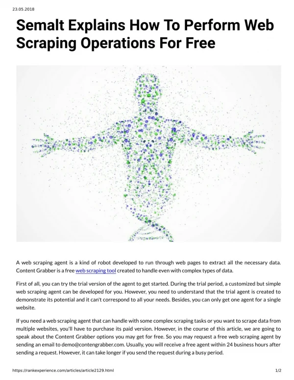 Semalt Explains How To Perform Web Scraping Operations For Free