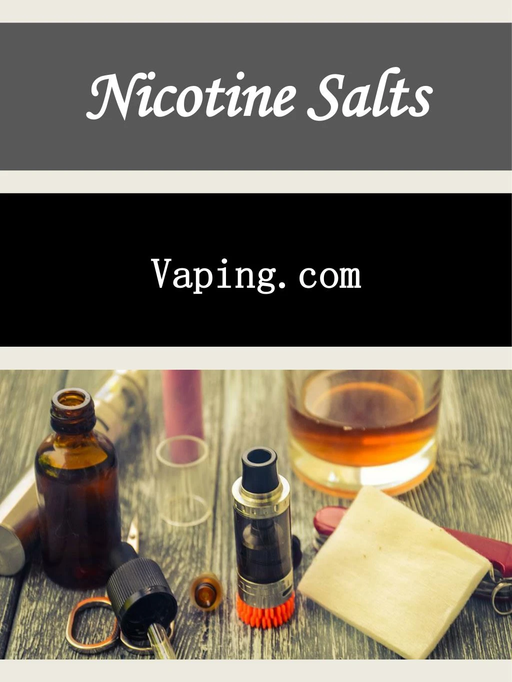 nicotine salts