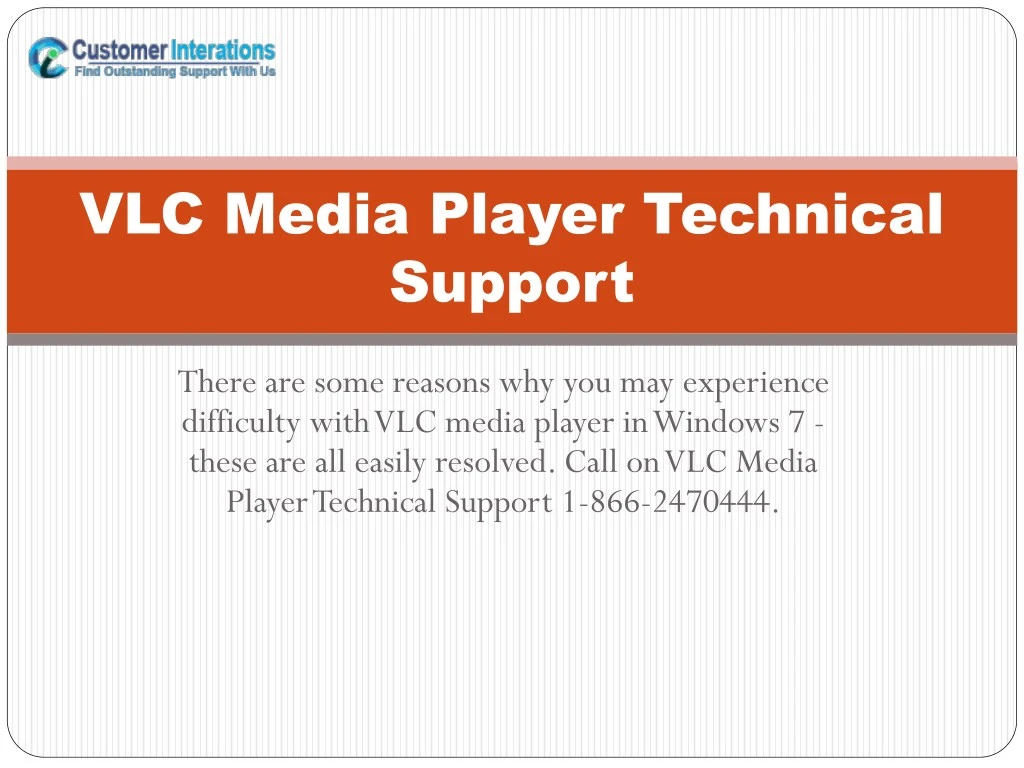 vlc media player technical support
