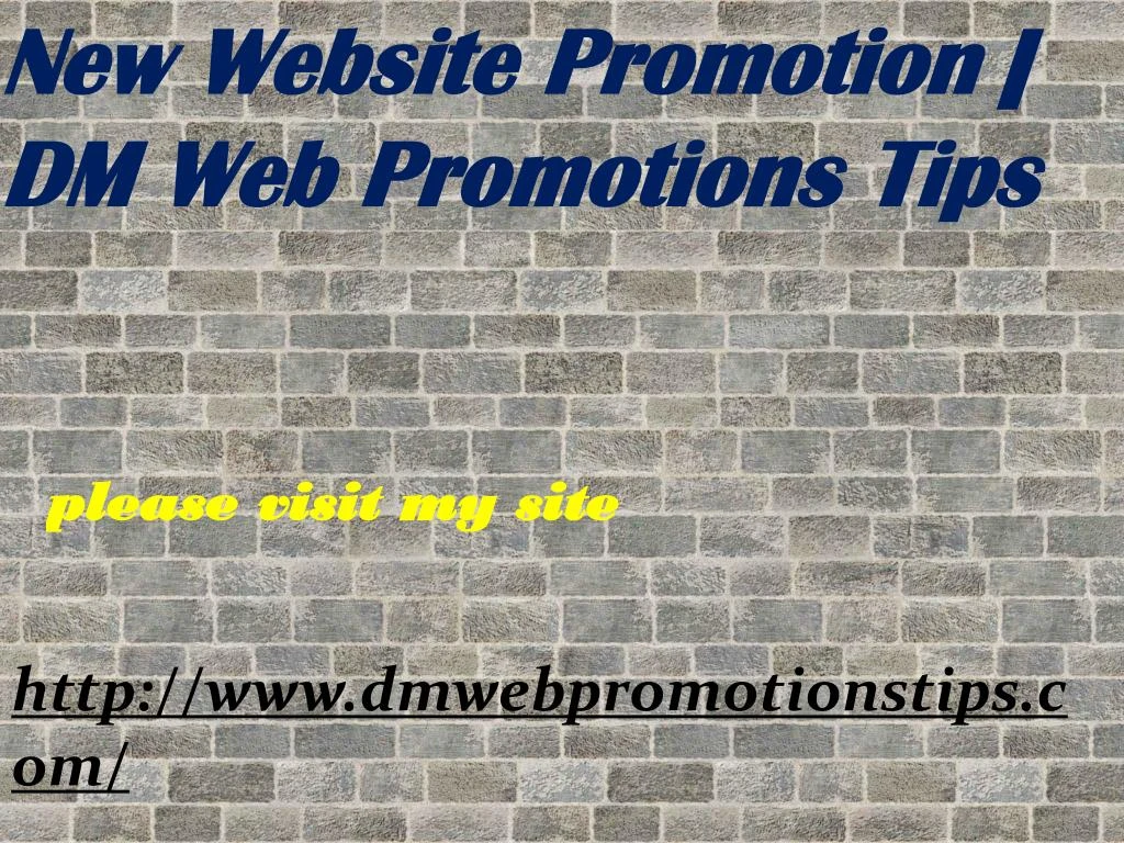 http www dmwebpromotionstips com