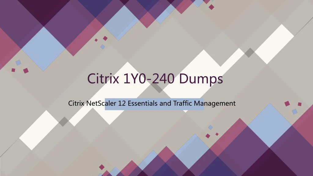 citrix 1y0 240 dumps