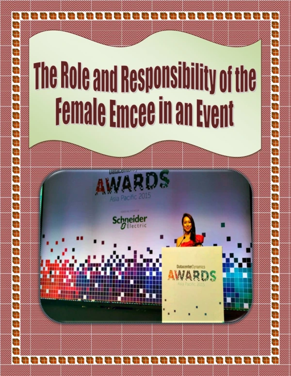 The Role and Responsibility of the Female Emcee in an Event