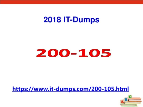 2018 Valid 200-105 Cisco Exam Dumps IT-Dumps