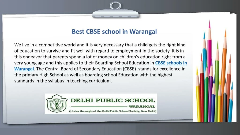 best cbse school in warangal