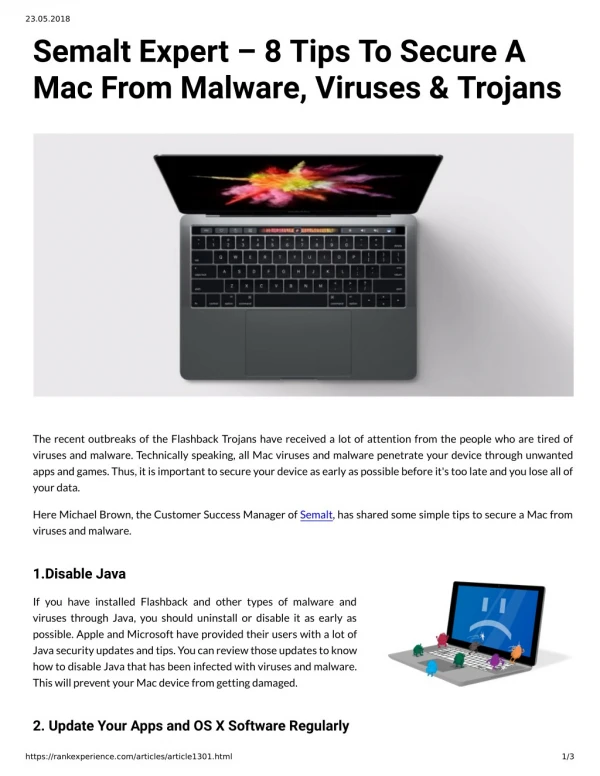 Semalt Expert – 8 Tips To Secure A Mac From Malware, Viruses & Trojans