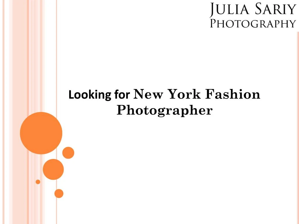 looking for new york fashion photographer