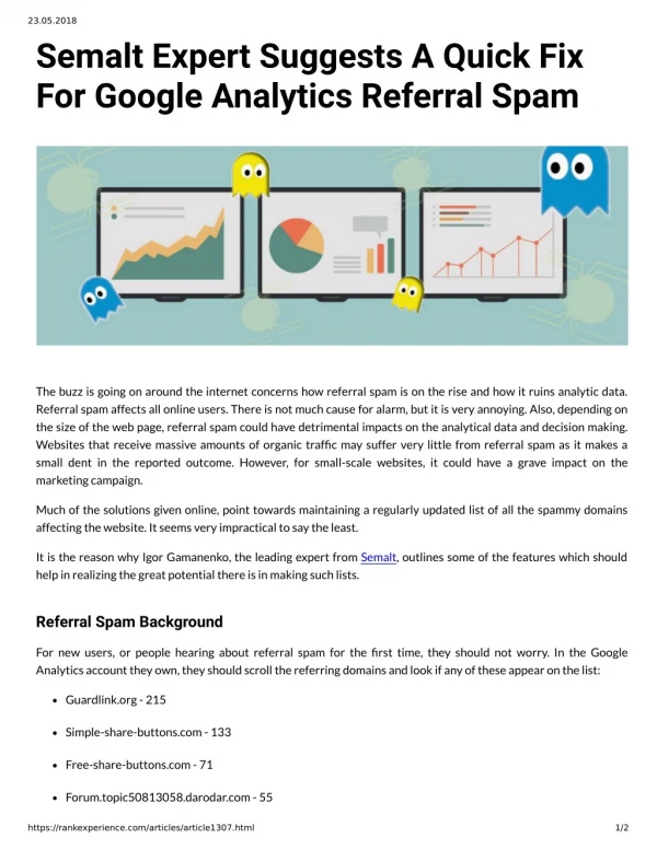 Semalt Expert Suggests A Quick Fix For Google Analytics Referral Spam