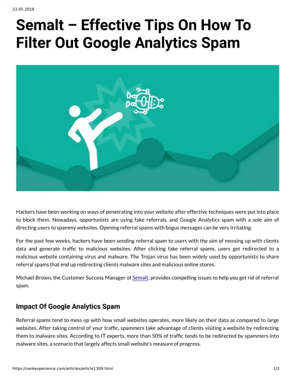 Semalt – Effective Tips On How To Filter Out Google Analytics Spam