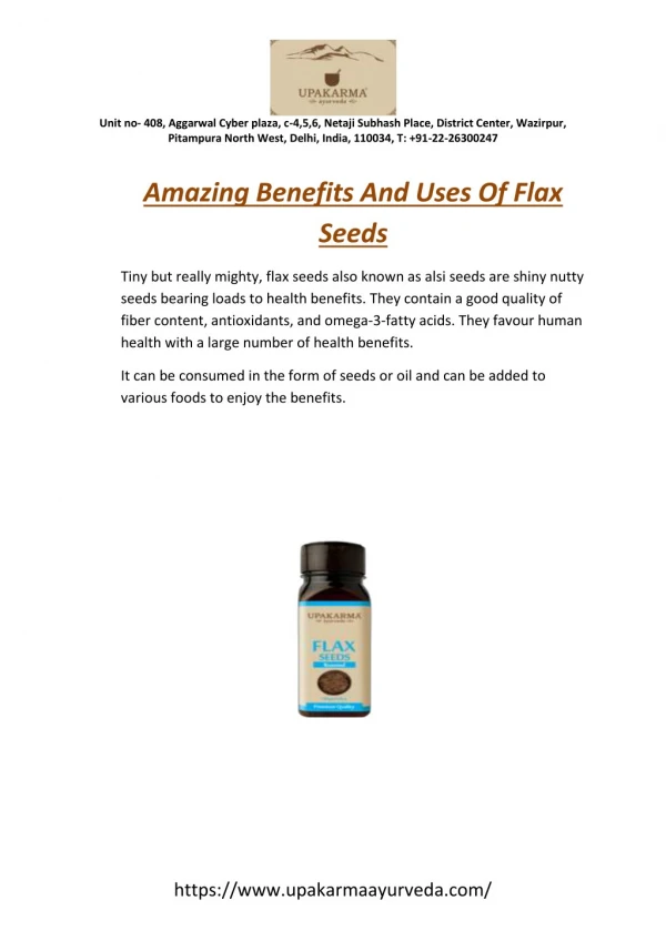 Amazing Benefits And Uses Of Flax Seeds