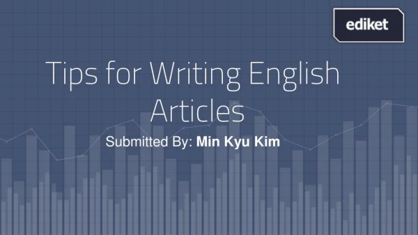 Tips for Writing English Articles