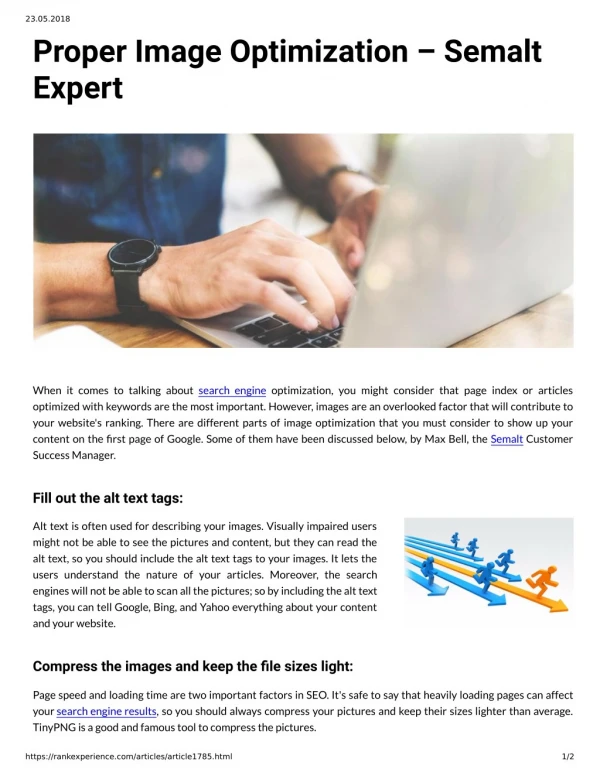 Proper Image Optimization - Semalt Expert