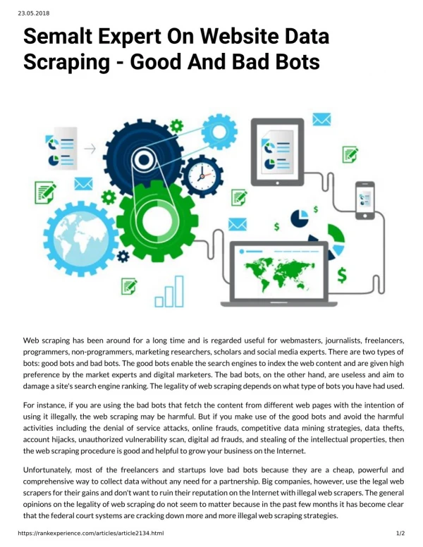 Semalt Expert On Website Data Scraping Good And Bad Bots