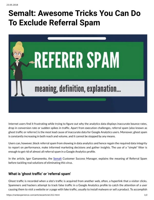 Semalt: Awesome Tricks You Can Do To Exclude Referral Spam