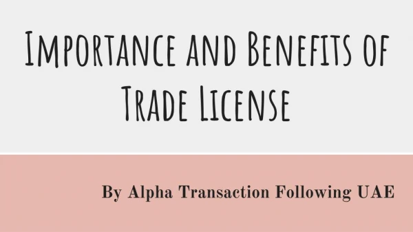 Trade License in Abu Dhabi - Alpha T. F