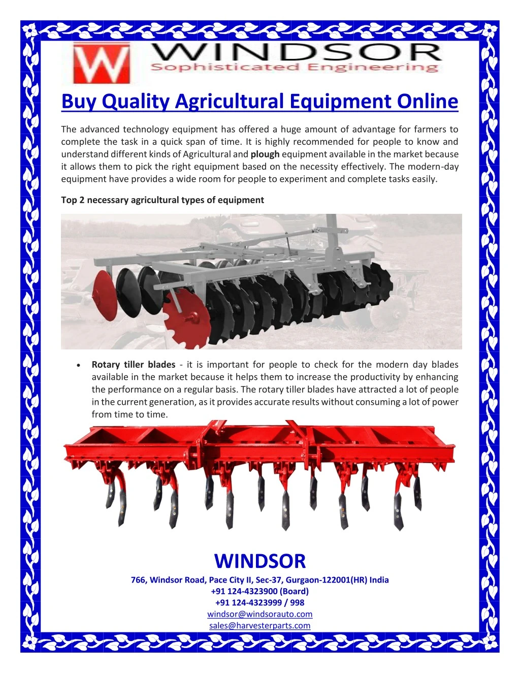 buy quality agricultural equipment online