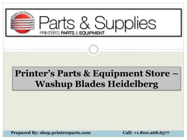 Buy Washup Blades Heidelberg at Shop.PrintersParts