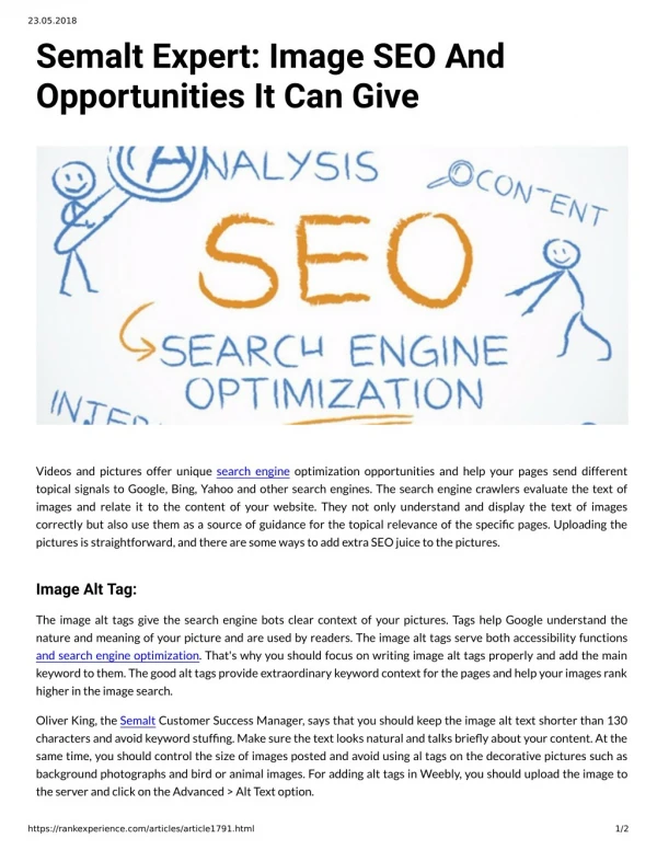 Semalt Expert: Image SEO And Opportunities It Can Give