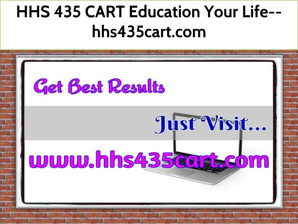 hhs 435 cart education your life hhs435cart com