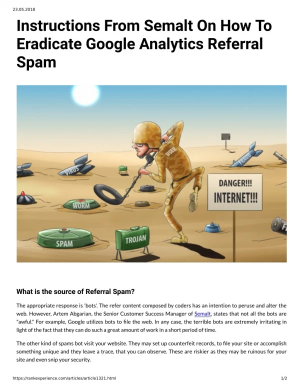 Instructions From Semalt On How To Eradicate Google Analytics Referral Spam